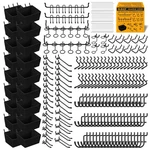 Elead 286-PIECE Extra Thick Pegboard Hooks Set, Black. Fixed Price $56.17.