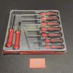 Snap On Tools SGDXPB90B 9PC Red Soft Grip Screwdriver & Striking Prybar Set. Fixed Price $300.00.
