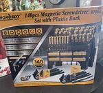140-PIECE Magnetic Screwdriver Set With Plastic Racking, Includes Sae & Metric. Fixed Price $60.00.