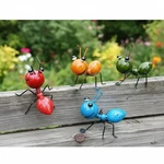 Unique Set Of 4 Colorful Metal Ant Sculptures - Easy Wall Mount Garden Decor. Fixed Price $27.54.