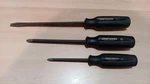 3 Craftsman Professional Black Handle Screwdrivers 41895, 41888, 41887. Fixed Price $29.97.