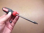 Craftsman 3/16" Square Tip Screwdriver Black & Red Soft Rubber Grip Exc. Cond. Fixed Price $8.99.