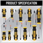 11-PIECES Magnetic Screwdriver Set 5 Phillips Flat Head Tips Magnetizer Tool. Fixed Price $12.89.