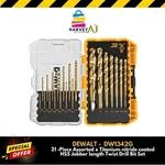 Dewalt DW1342 G 21-PIECE Assorted Titanium Twist Drill Bit Set. Fixed Price $31.97.