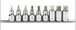 Sata 9 Piece Hex Allen Bit Socket Set 1/2 Inch Drive Metric 4 Mm To 17. Fixed Price $29.99.