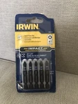New! Irwin PH2, Phillips, Impact Power Bits, 1/4 X 5/16 Pk 5, 1837454. Fixed Price $7.00.