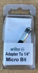 Wiha 75902 Micro Bit 1/4" Drive Power Tool Adapter. Fixed Price $10.50.