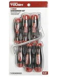 New Hyper Tough 7-PIECE Screwdriver Set Ergonomic Soft-grip Handles/steel Shaft. Fixed Price $9.09.