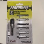 New! Performax 7 Piece Quick-change Adapter Power Bit Set. Fixed Price $7.99.