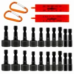 22PCS Power Nut Driver Bit Set Quick Change Mm & Sae Impact 1/4" Hex Shank. Fixed Price $9.19.