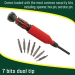 Dottie D151TP 15-IN-1 Tamper-proof Screwdriver (red & Black). Fixed Price $51.99.
