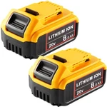 2PACK 8.0AH For Dewalt 20VOLT Max Xr Lithium Battery DCB206-2 DCB205 DCB200. Fixed Price $31.98.