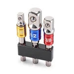 3PCS Hex Shank To Square Heavy Duty Socket Adapter Set, Impact Grade Drill So.... Fixed Price $8.61.