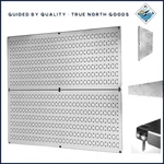 Horizontal Metal Pegboard Wall Panels, Easy Installation With Hardware Included. Fixed Price $129.89.