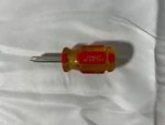 Vintage Stanley 65-342 # Phillips Stubby Screwdriver Yellow & Red. Fixed Price $5.60.