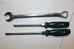 Sk Tools Green Handle Flat/phillips Tip Screwdriver & 22MM Long Combi Wrench 3PC. Fixed Price $50.00.
