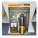 Farpoint FL81412 8-IN-1 Screwdriver W/ Led Flashlight, 100 Lumens. Fixed Price $15.50.