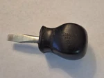 Snap-on SSD1, 1" X 1/4" Flat Slotted Black Hard Handle Stubby Screwdriver Usa. Fixed Price $6.00.