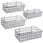 Pegboard Baskets, Set Of 4 Black - Hooks Any A. Sizes S+m+l+xl Pack,. Fixed Price $38.63.