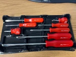 Mac Tools - Eight Piece Hard Red Handle Screwdriver Set Loc# 165. Fixed Price $249.99.