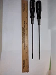 (2) Nos Irwin 300-C-6" Wood Handle Screwdrivers Flat Head. Fixed Price $29.99.