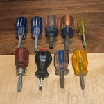 Vintage Stubby Screwdriver Lot Pratt Read Craftsman Xcelite Felo Usa. Fixed Price $19.49.