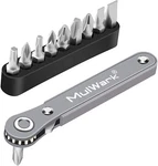 Mulwark 11PC 1/4 Mini Ratchet Wrench Close Quarters Pocket Screwdriver Set With. Fixed Price $17.39.