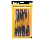 Titan 17237 7-PIECE Insulated Electrician Screwdriver Set W/ Magnetic Tips. Fixed Price $31.27.