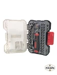 Hyper Tough 40-PIECE Socket And Bit Set In Click Fit Case (FVS035793). Fixed Price $17.99.