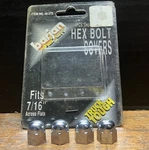 Nos Barjan Chrome Hex Bolt Covers Caps 7/16 4PCS Truck Tough Van Motorcycle. Fixed Price $7.99.