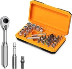 Criacr Screwdriver Kit, 42 In 1 Ratchet Socket, Torque. Fixed Price $16.99.