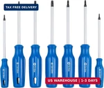 Rotation 7PCS Magnetic Tip Torx Set, Star Screwdrivers, T8,. Fixed Price $21.85.