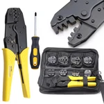 Electrical Insulated Terminals Crimping Tool Kit Ratchet Wire Crimper W/ 8 Dies. Fixed Price $29.99.