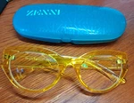 Zenni Yellow Cat Eye Glasses Frames 2025742 My Life In The Rock With Case. Fixed Price $7.27.