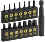 Bates Torx Set 15 Pieces T4-T40 Tamper Proof Security Star 1/4 Hex. Fixed Price $8.74.