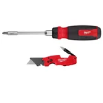 14-IN-1 Ratcheting Multi-bit Screwdriver With Fastback 6-IN-1 Folding Knife. Fixed Price $55.39.