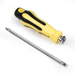Utoolmart Multi-bit Stubby Screwdriver, Adjustable Length And Yellow. Fixed Price $18.99.