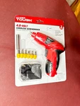 Hyper Tough 4.8-VOLT Cordless Screwdriver, Charger, Missing The Original Bits. Fixed Price $22.79.