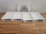 Nos Lot Rubbermaid White Drawer Organizer 9X6X2 Inch Plastic Storage Container. Fixed Price $49.99.