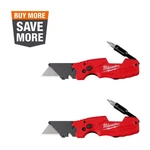 Milwaukee Fastback 6-IN-1 Folding Utility Knives With Blade (2-PACK). Fixed Price $29.95.