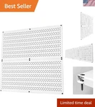 2-PACK 32" X 16" White Steel Pegboard Panels Ultimate Tool Storage Solution. Fixed Price $139.99.