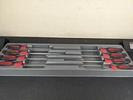 #BO456 Snap-on Red Instinct Soft Handled 8PC Cabinet Screwdriver Set SGDXL80B. Fixed Price $219.95.
