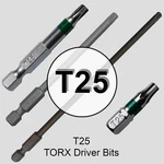 T25 (T-25) Torx/star Driver Bit Color Coded. Fixed Price $20.95.