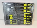 New Snap SGDX120BHV 12PC Hi-viz Soft Grip Combination Screwdriver Set. Fixed Price $359.96.