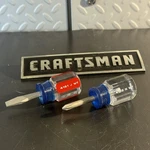 Craftsman Stubby Screwdriver Set Of 2 Phillips 4118 Wf & Flat 4151 Nos. Fixed Price $13.99.