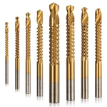 8 Pack Titanium Coated Hss Twist Drill Bits, 3-10MM Serrated Side Cutting Dri.... Fixed Price $17.60.