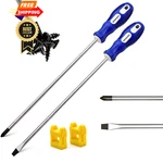 Smseace 2-PACK 12-INCH Slotted & Phillips Screwdriver Set, Long Inch, Blue. Fixed Price $18.99.