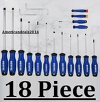 New Kobalt 18-PIECE Plastic Blue Handle Variety Pack Magnetic Screwdriver Set. Fixed Price $43.19.