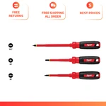 Milwaukee Insulated Screwdriver Set 3-PIECE Phillips Slotted Ecx 1000V. Fixed Price $31.79.