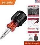 Arrow 5-IN-1 Stubby Screwdriver With Phillips, Slotted & 1/4" Hex S2 Steel,. Fixed Price $15.19.